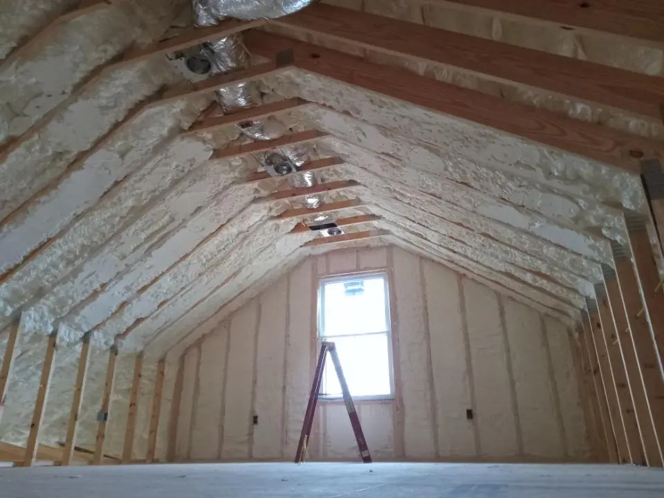Spray foam roofing application for Crawl Space Insulation project in Roscoe